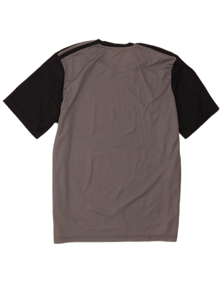 Adidas Mens Camiseta Top Grande Preto Colorblock Poliéster