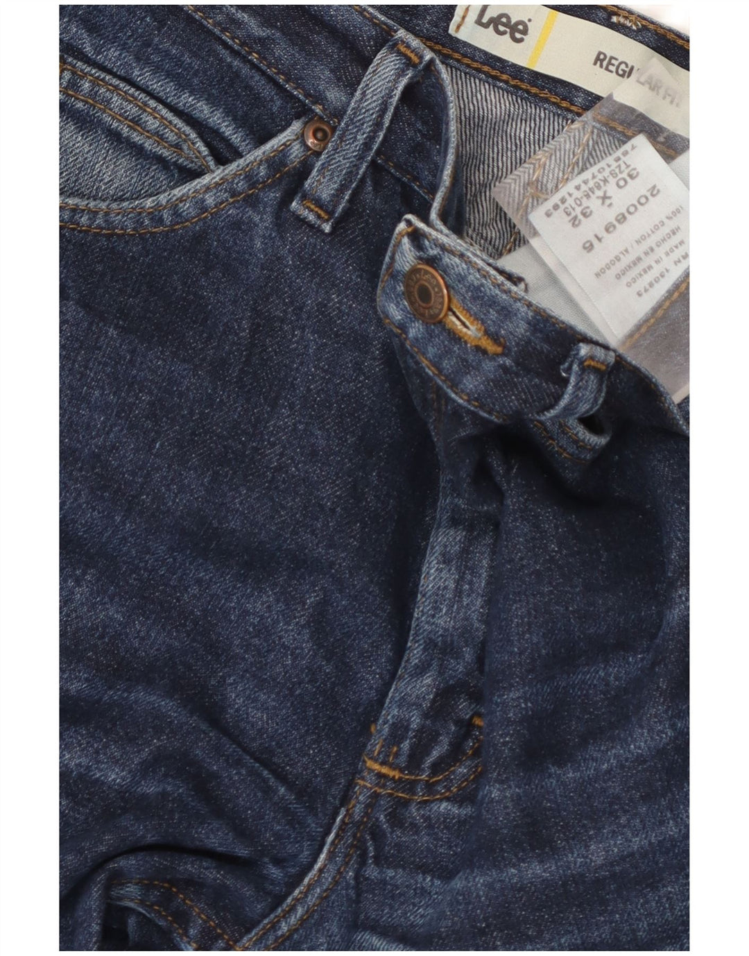 Calça jeans reta masculina Lee Regular Fit W30 L32 algodão azul