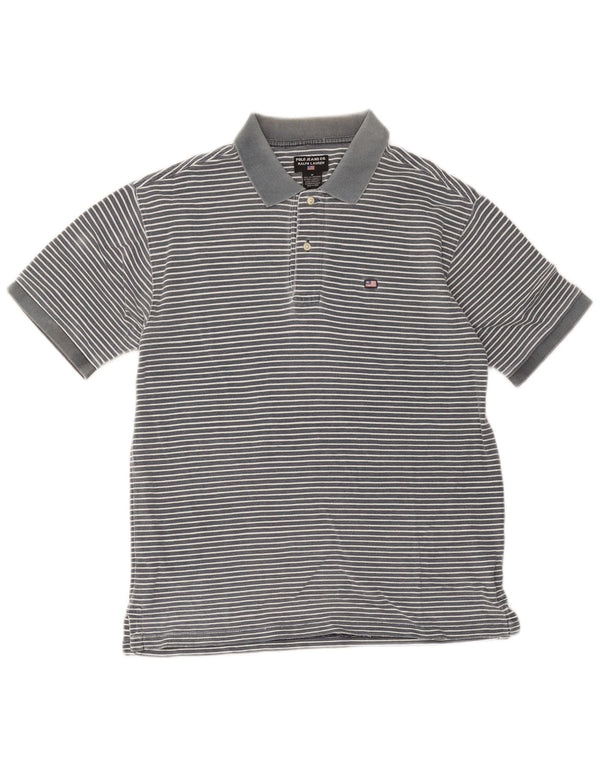 Polo Ralph Lauren Camisa masculina de algodão listrado azul médio