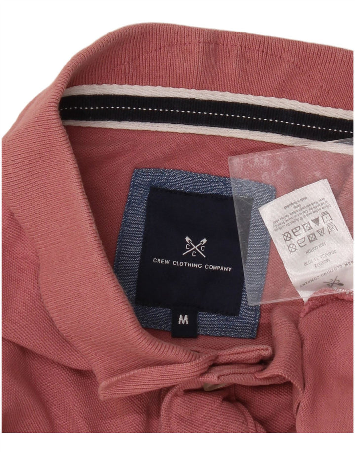 CREW CLOTHING Camisa polo masculina médio algodão rosa