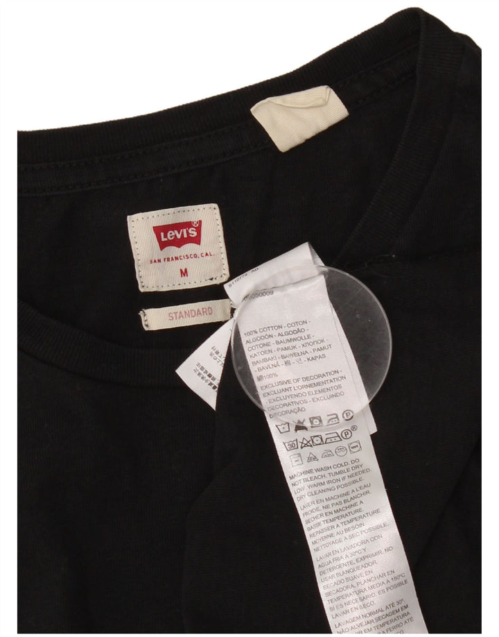 Camiseta masculina padrão Levi's Top médio algodão preto