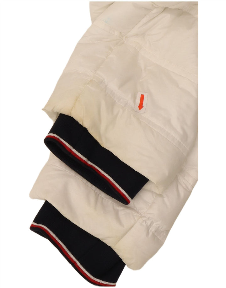 Jaqueta acolchoada feminina TOMMY HILFIGER UK 16 grande poliamida branca