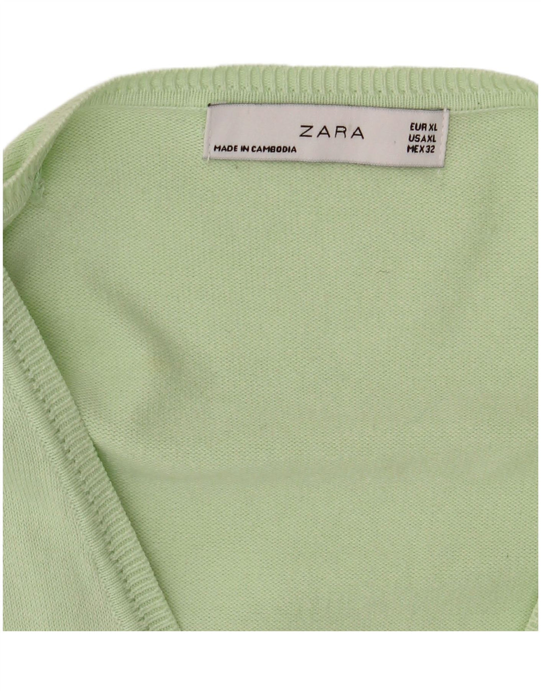 Suéter cardigã feminino Zara Reino Unido 18 XL verde