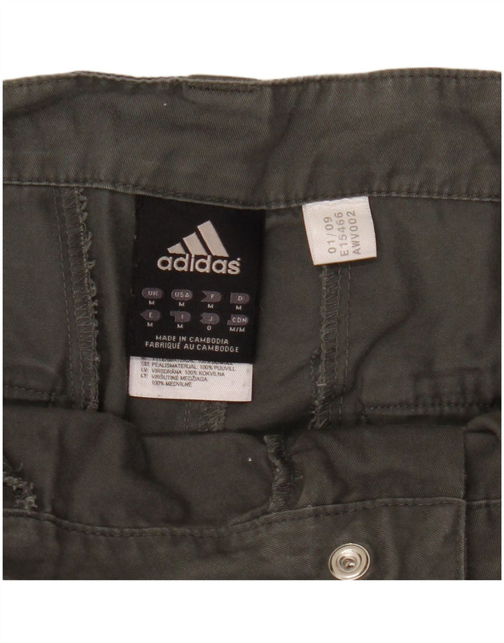 Adidas Mens Cargo Shorts Médio W34 Cinza Algodão