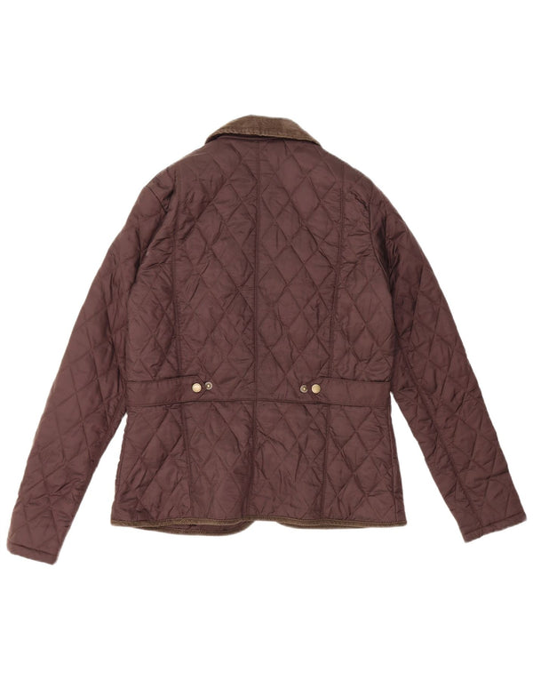 Jaqueta acolchoada feminina Barbour UK 12 poliamida marrom médio