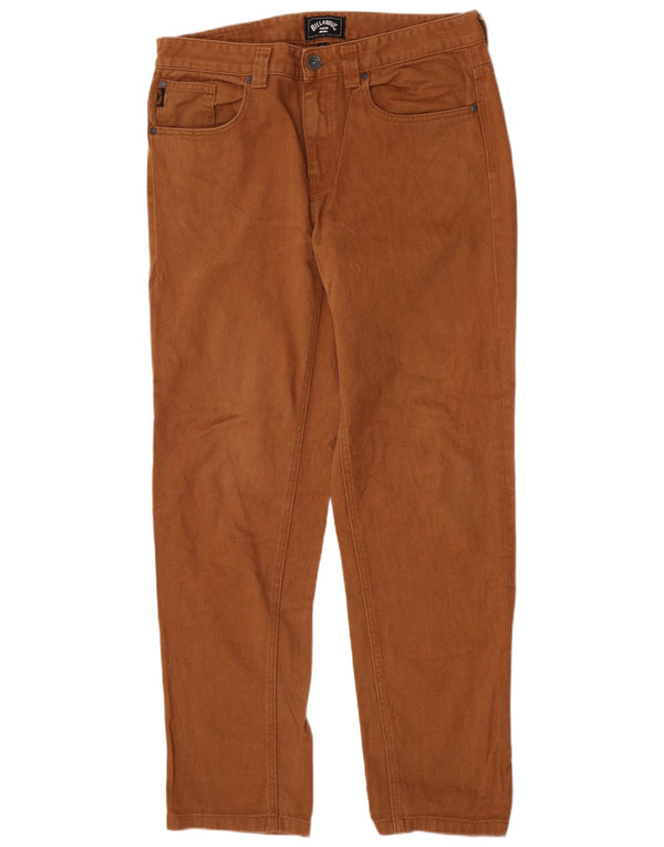 Calça jeans masculina Billabong regular reta W32 L31 algodão marrom