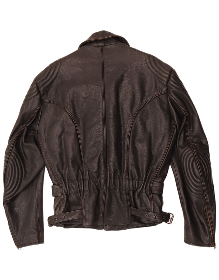 Jaqueta masculina de couro estilo motociclista Richa EU 52 XL marrom