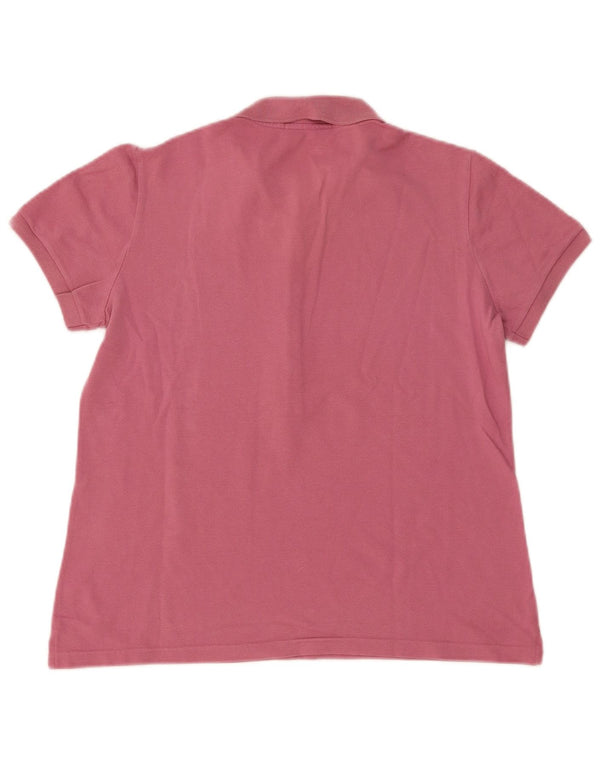 Camisa polo feminina Lacoste tamanho 44 grande algodão rosa