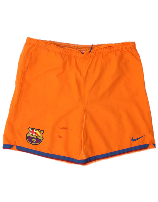 Nike Mens Barcelona Graphic Sport Shorts UK 31/33 Médio Laranja Poliéster