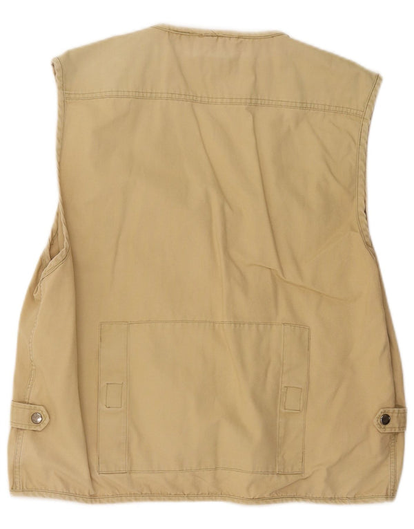 Jaqueta utilitária masculina vintage UK 40 algodão bege grande
