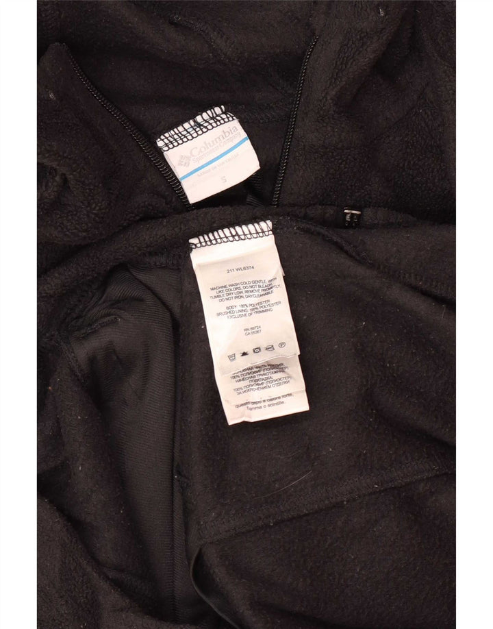 Jaqueta de lã com capuz Columbia masculina UK 36 poliéster preto pequeno