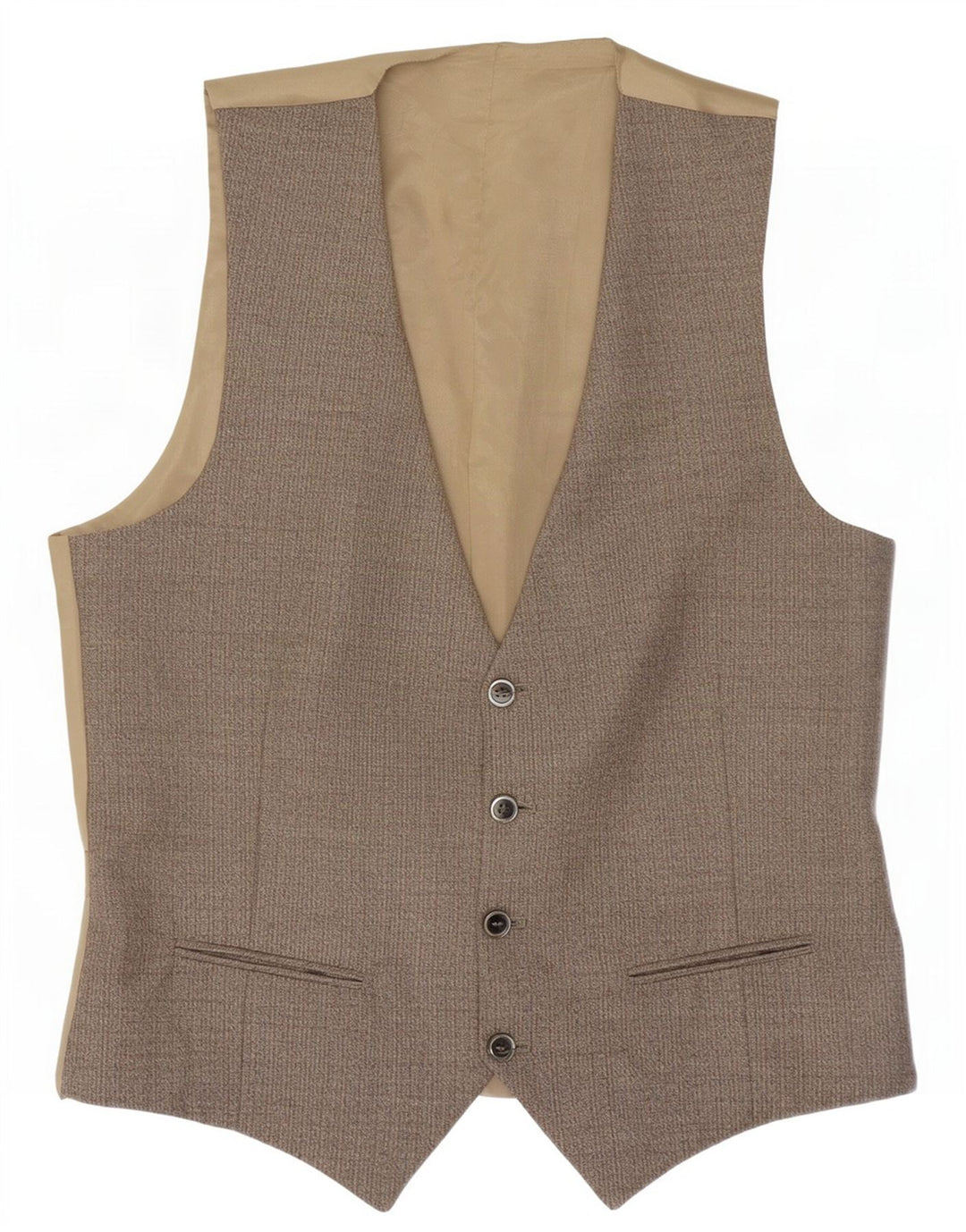 Colete masculino vintage IT 50 espinha de peixe cinza médio