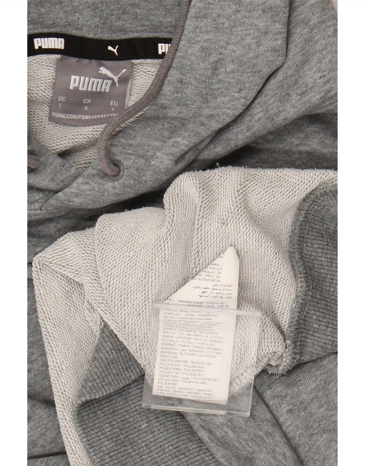 Puma Mens Hoodie Jumper Grande Algodão Cinza