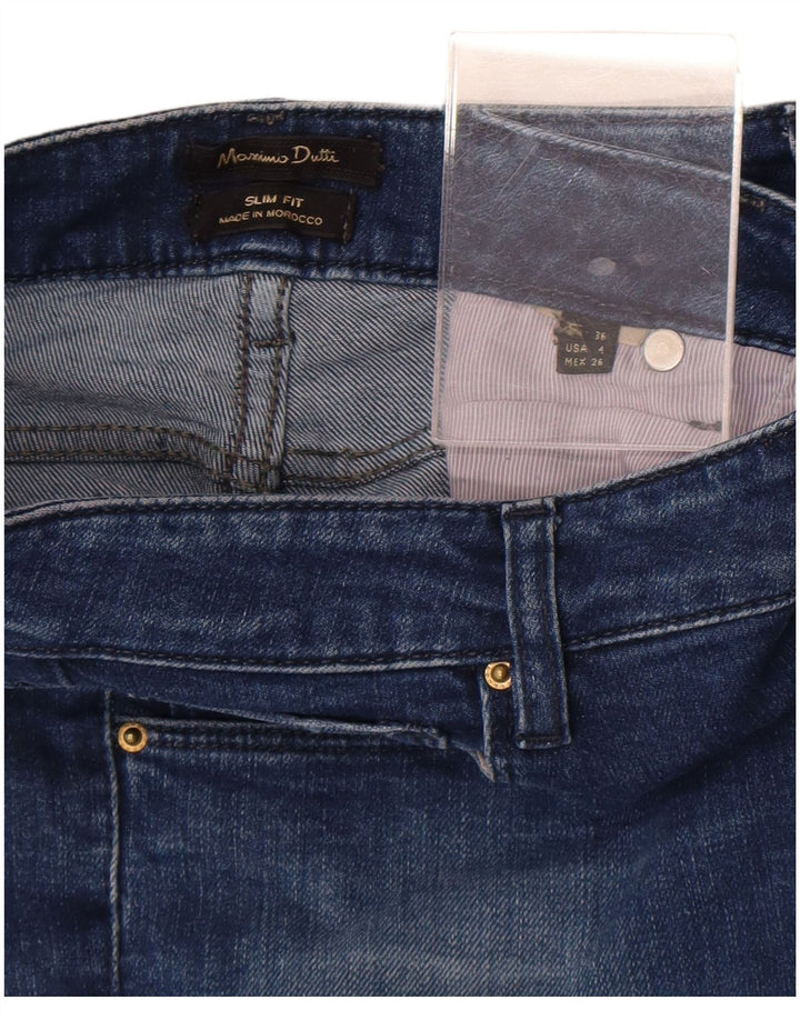 Jeans Slim Feminino Massimo Dutti EU 36 XS W26 L30 Azul