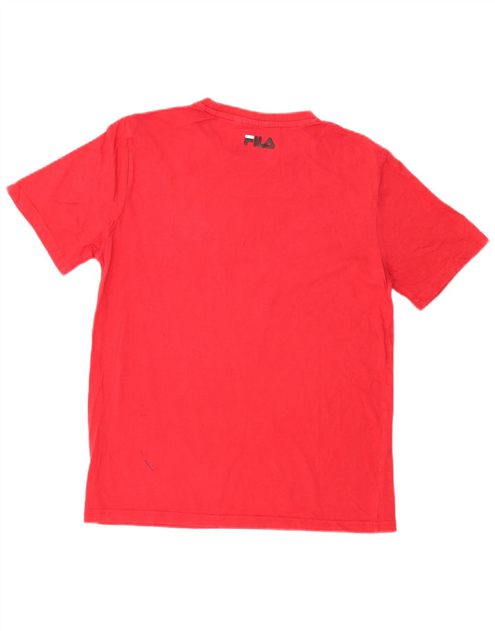 Fila Mens Camiseta gráfica Top XS Vermelho