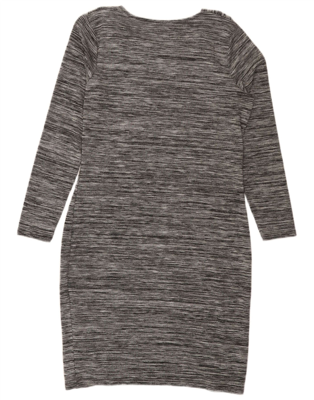 Vestido feminino Marks & Spencer com gola caída Reino Unido 14 cinza médio manchado