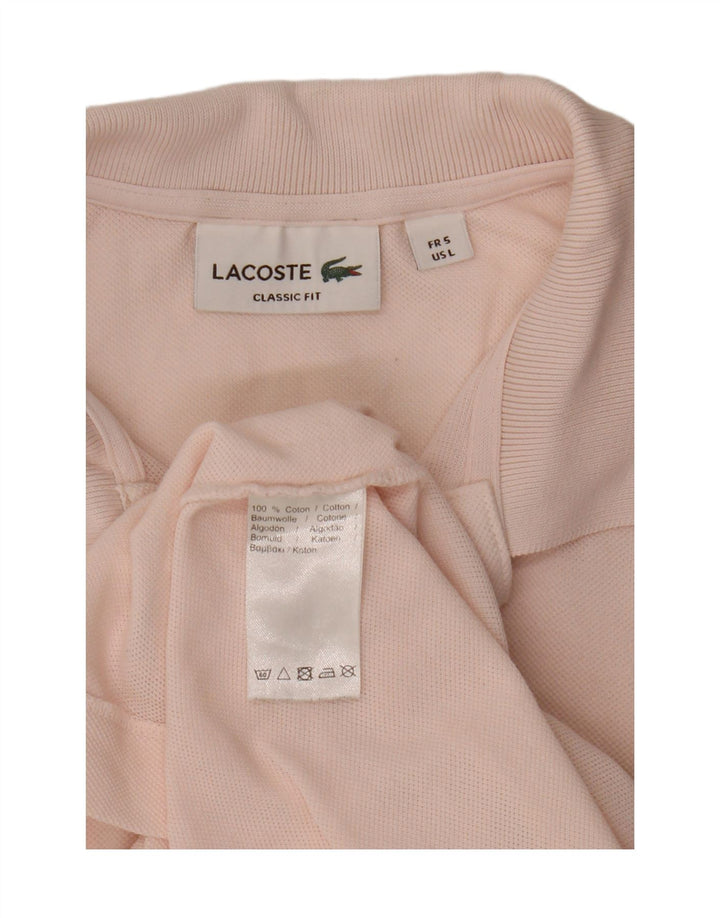 LACOSTE Mens Classic Fit Polo Shirt Small Pink Cotton Vintage Lacoste and Second-Hand Lacoste from Messina Hembry 