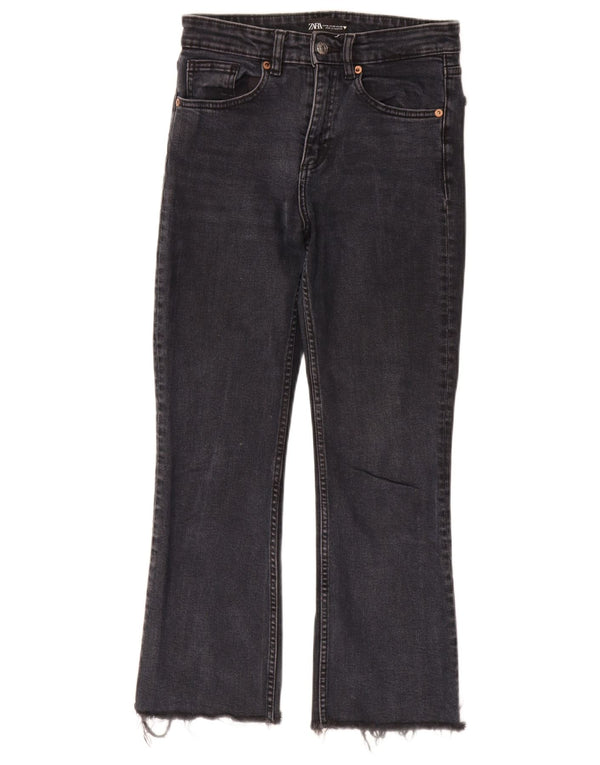 Calça jeans feminina Zara Bootcut EU 36 XS W26 L27 preta