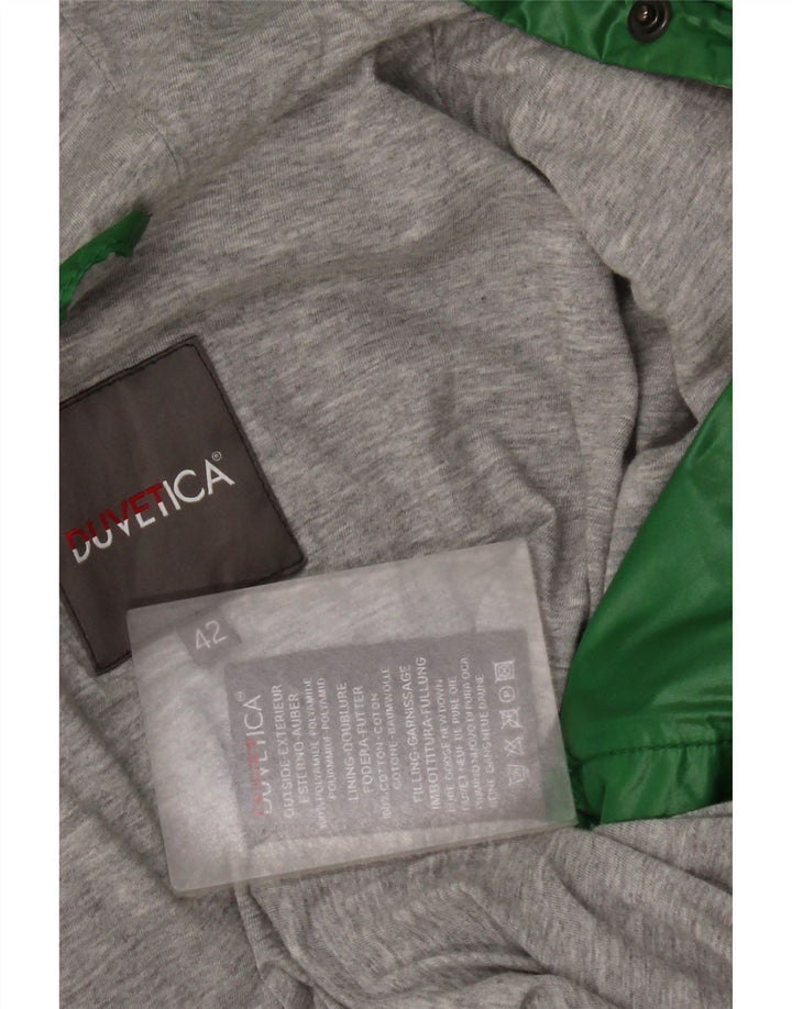 Jaqueta acolchoada com capuz feminino Duvetica IT 42 poliamida verde médio