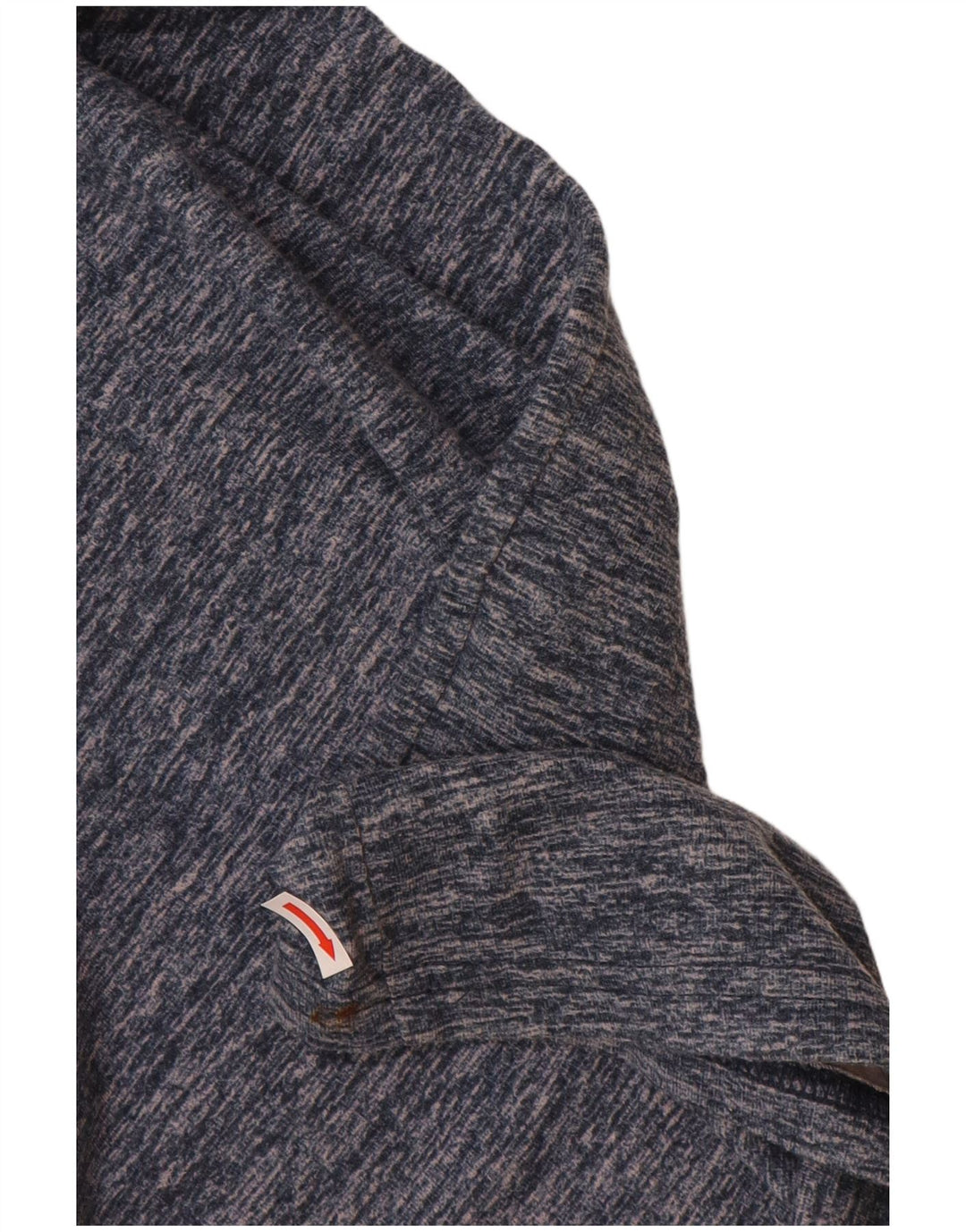 Camiseta masculina HOLLISTER pequena de algodão manchado azul marinho