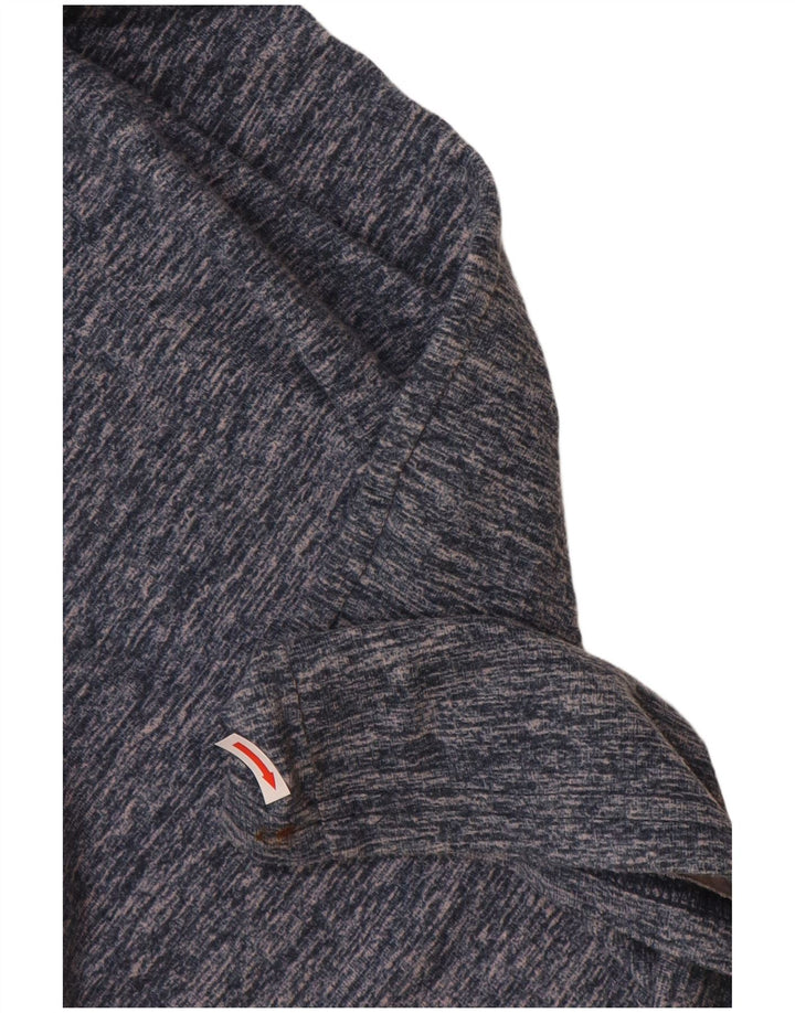 Camiseta masculina HOLLISTER pequena de algodão manchado azul marinho