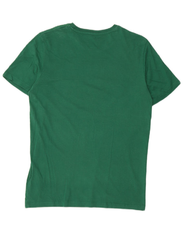 Camiseta gráfica masculina Jack & Jones Top pequeno algodão colorblock verde