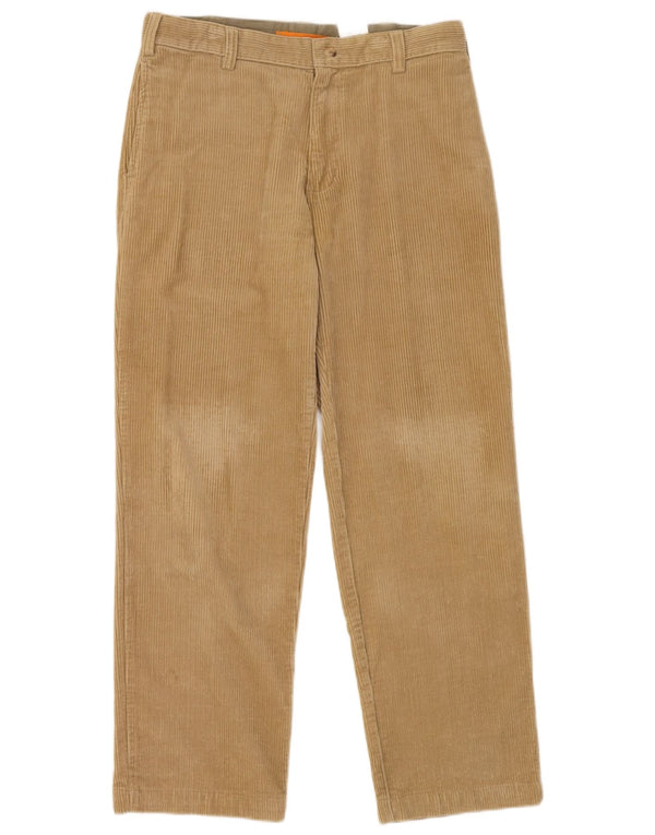 Calça masculina de veludo cotelê Timberland W33 L30 algodão bege