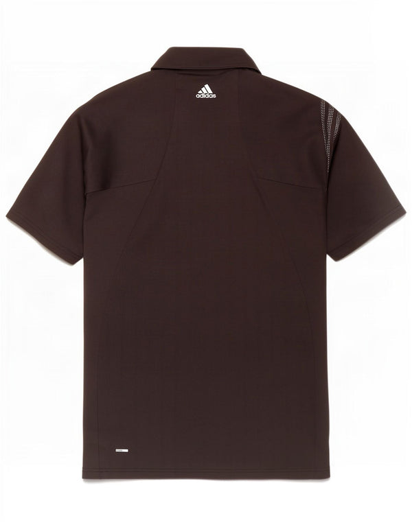 Adidas Mens Climacool Polo Camisa Grande Poliéster Preto