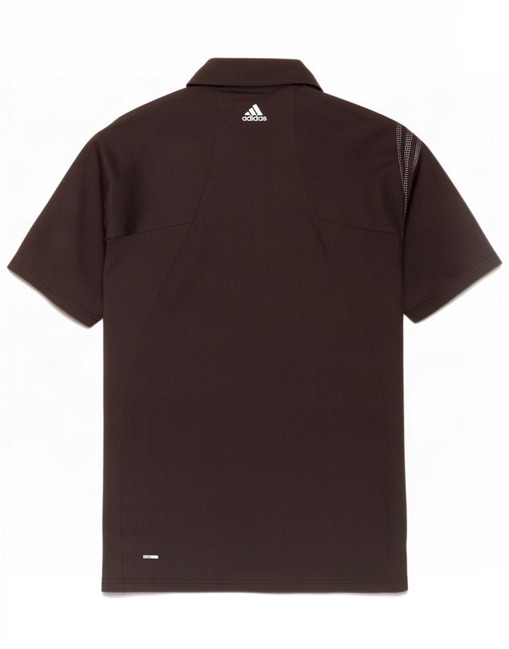 Adidas Mens Climacool Polo Camisa Grande Poliéster Preto