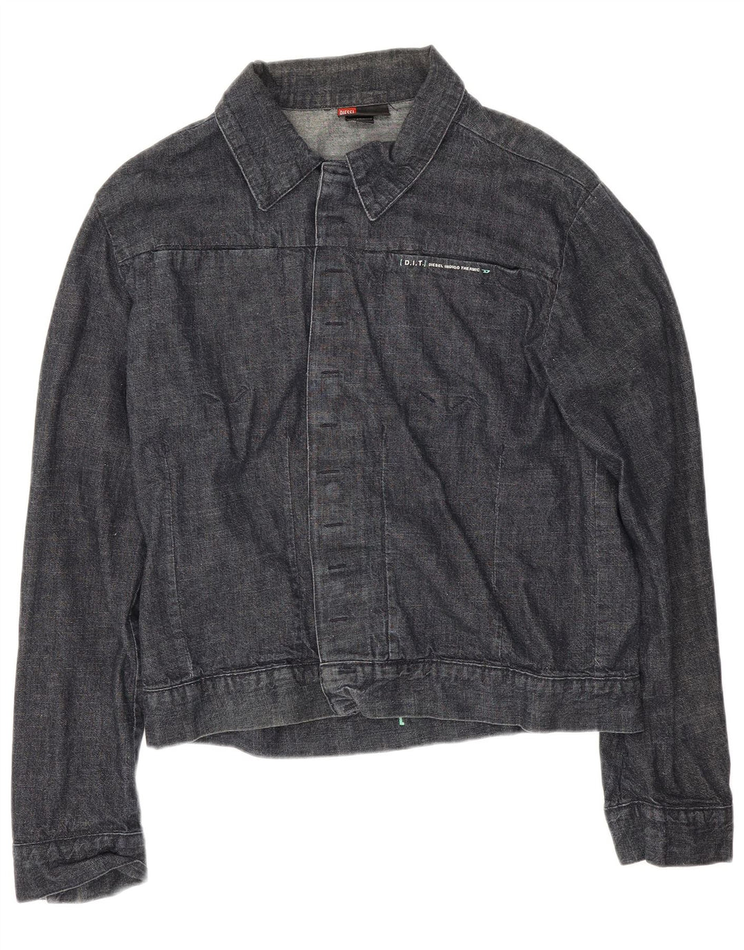 Jaqueta jeans masculina Diesel UK 40 grande algodão azul marinho