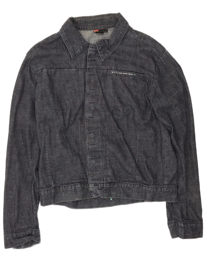 Jaqueta jeans masculina Diesel UK 40 grande algodão azul marinho