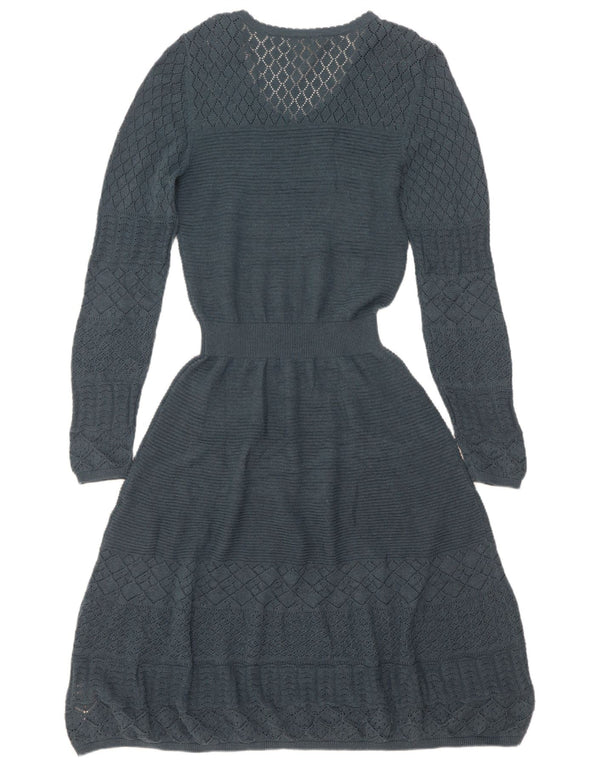 Vestido feminino Fat Face UK 8 algodão azul pequeno