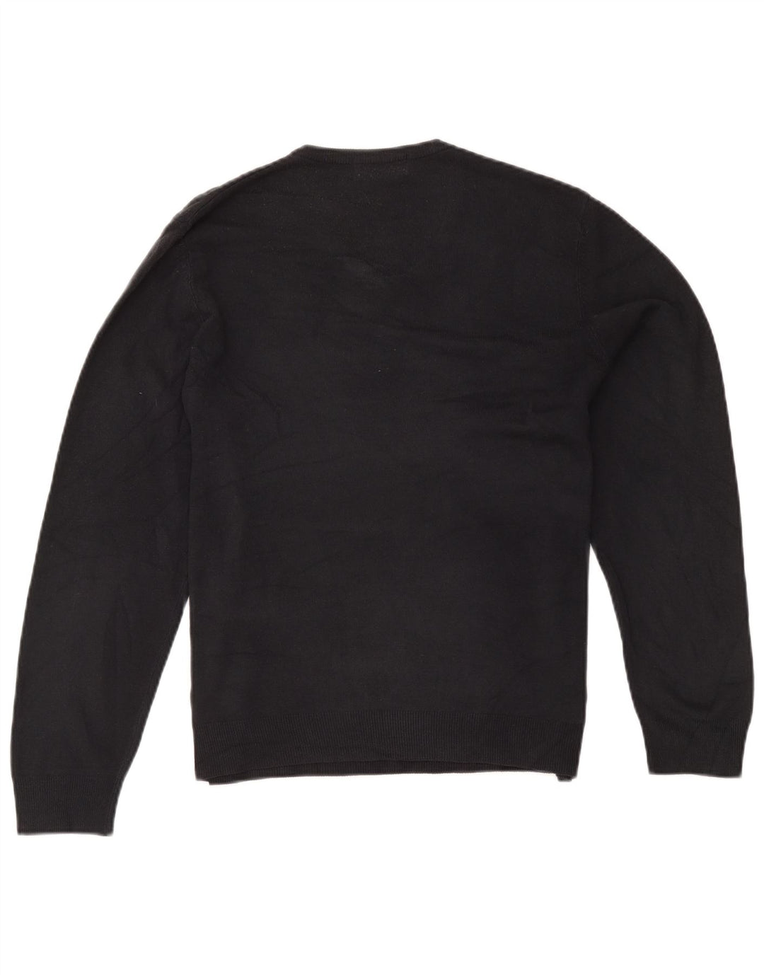 Suéter masculino Marks & Spencer Blue Harbor com decote em V, acrílico marinho médio