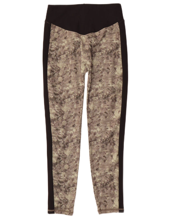 Leggings femininas Ellesse UK 10 poliéster camuflado verde pequeno