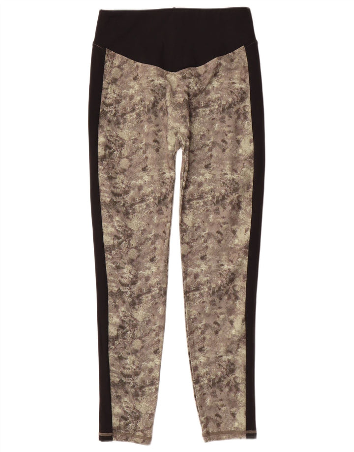 Leggings femininas Ellesse UK 10 poliéster camuflado verde pequeno