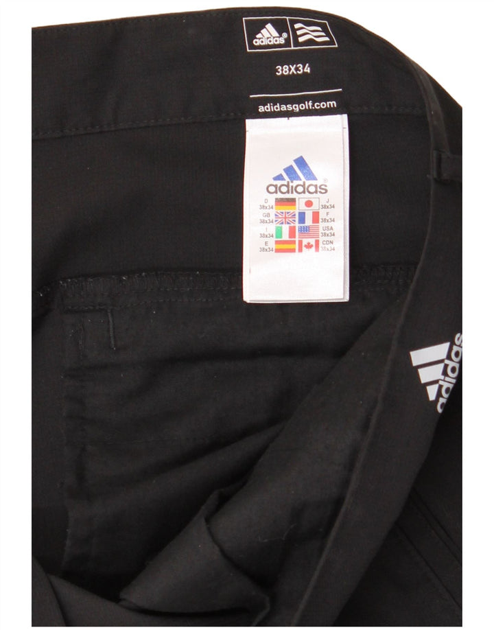 ADIDAS Mens Adizero Straight Chino Calças W38 L34 Poliéster Preto