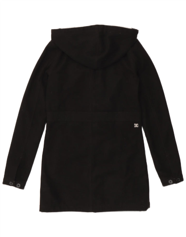 Jaqueta corta-vento com capuz feminino DC 10 poliéster preto pequeno Reino Unido