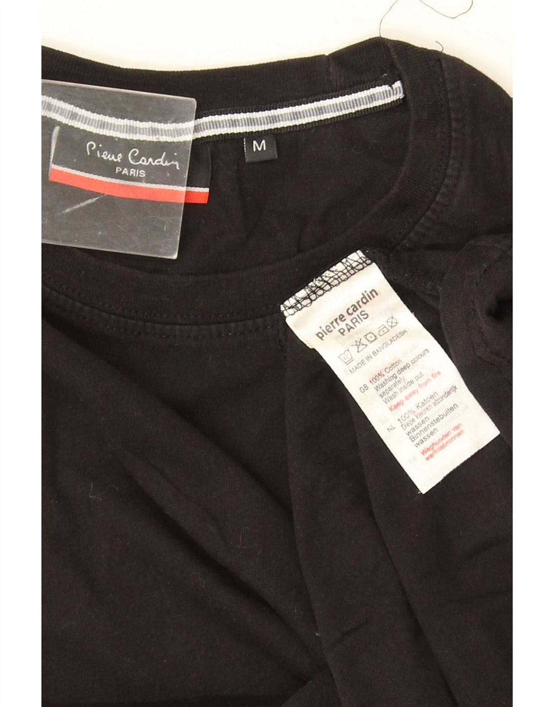 Camiseta masculina Pierre Cardin Top médio algodão preto