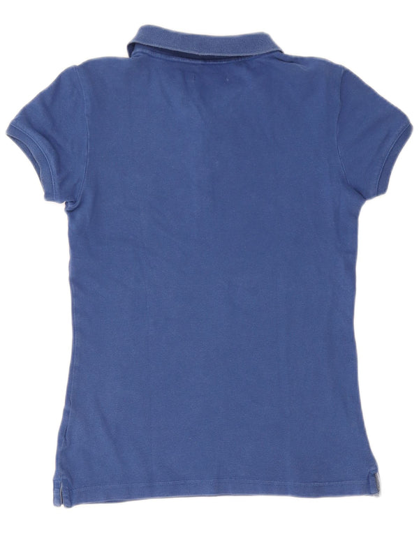 Camisa polo feminina Adidas EU 36 pequena algodão azul marinho