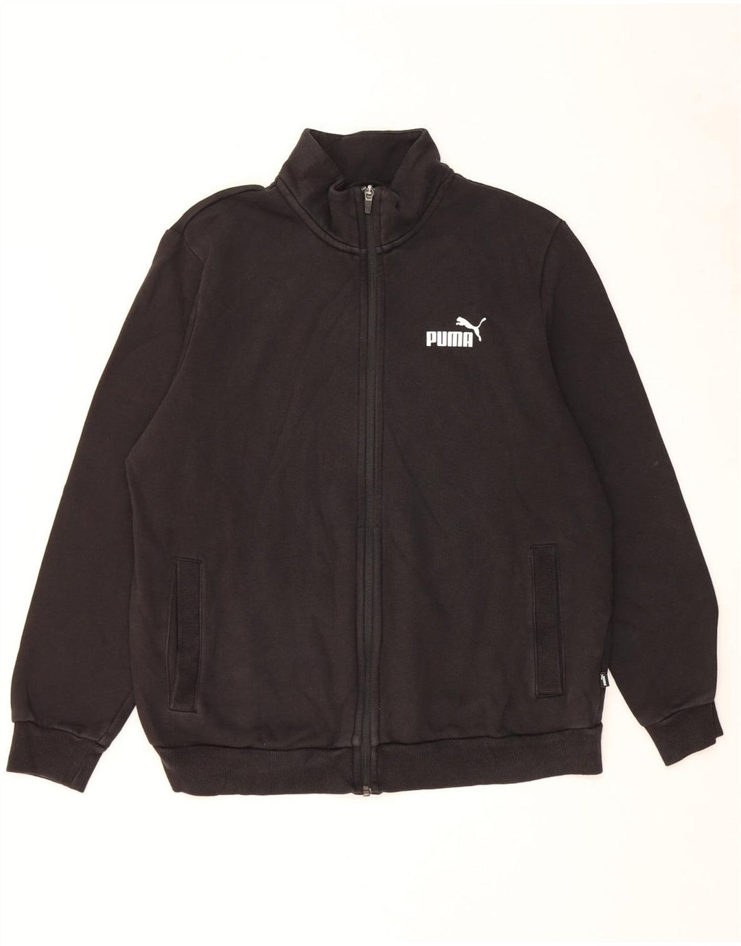Puma Mens Tracksuit Top Jacket Grande Algodão Preto