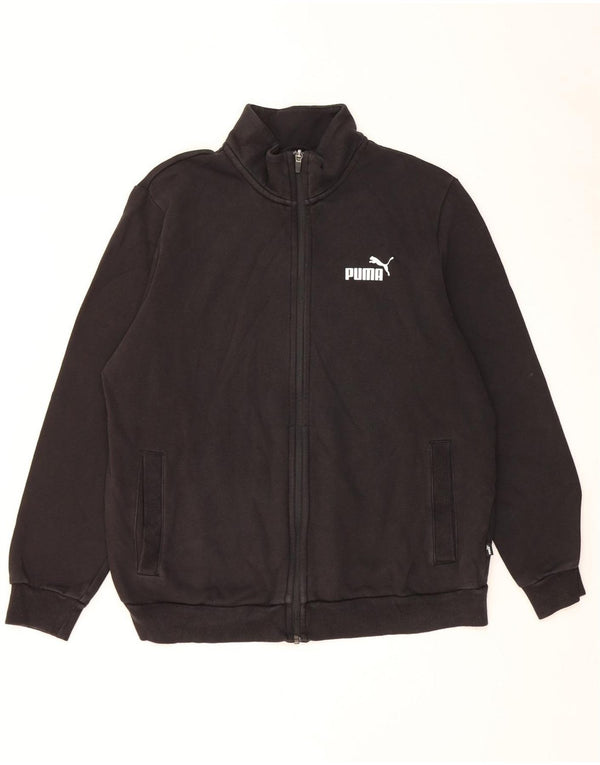 Puma Mens Tracksuit Top Jacket Grande Algodão Preto
