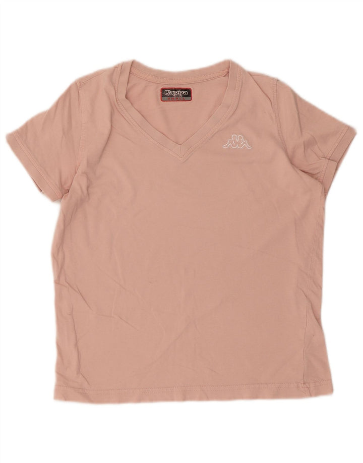 Camiseta Kappa Feminina Crop Top UK 10 Pequeno Rosa