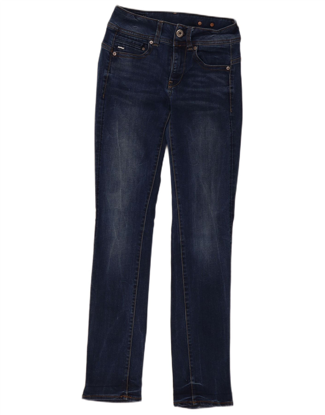 Jeans slim feminino G-Star W28 L32 algodão azul marinho