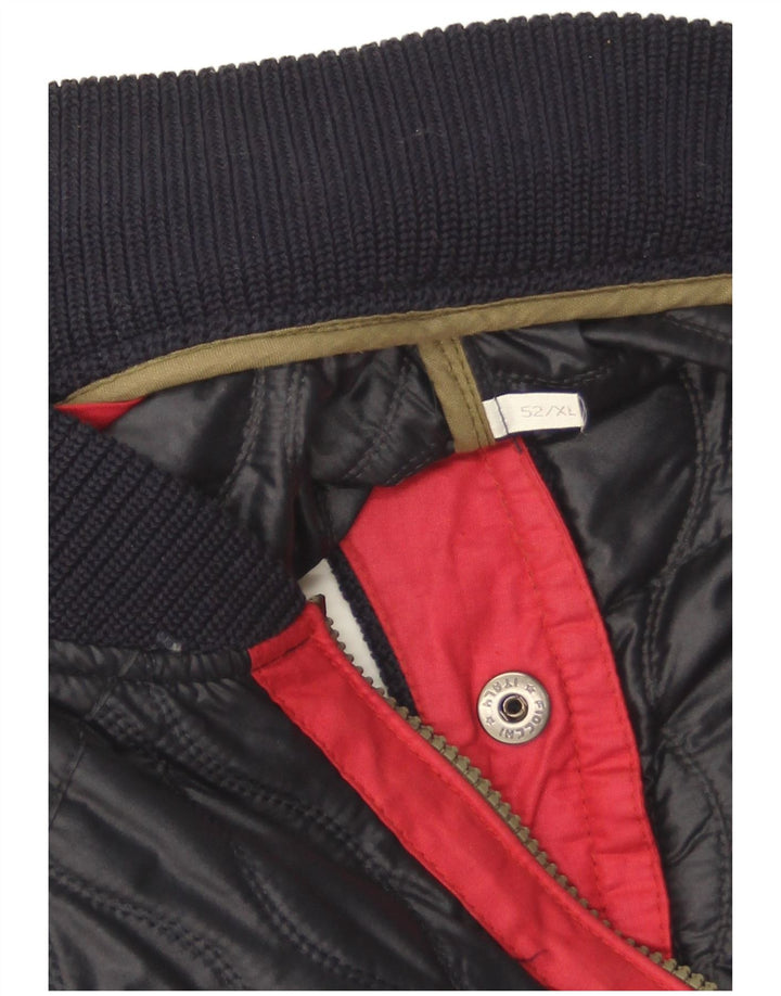 Colete masculino acolchoado Iceberg IT 52 XL azul marinho poliamida colorblock
