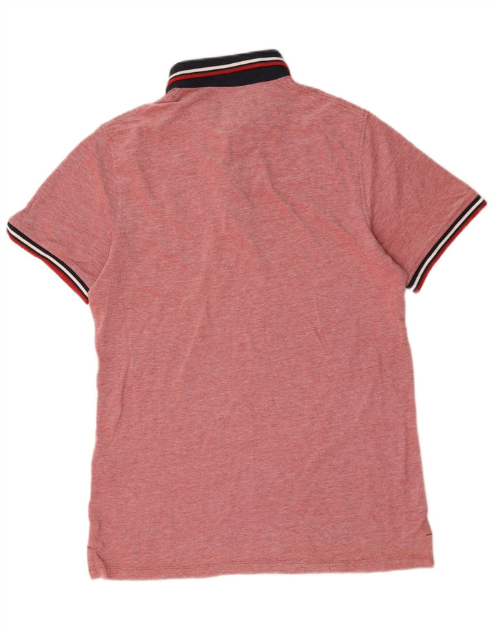 Camisa polo masculina Jack & Jones grande algodão colorblock vermelho