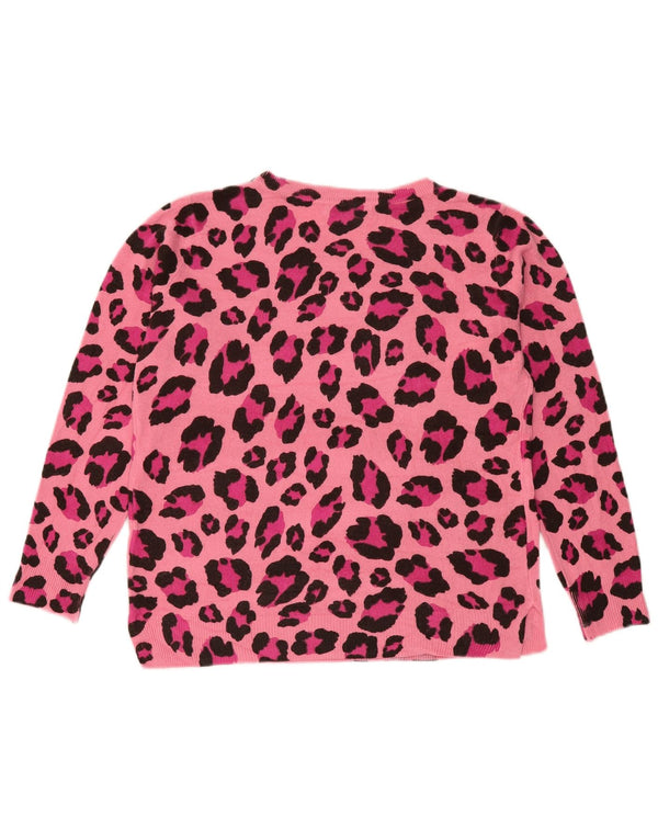 Suéter feminino Marks & Spencer com gola redonda, Reino Unido 14, rosa médio