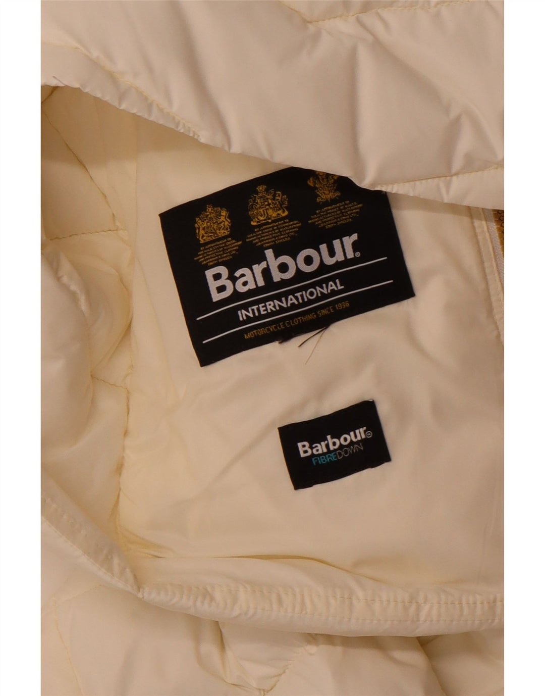 Jaqueta acolchoada feminina BARBOUR UK 14 médio branco