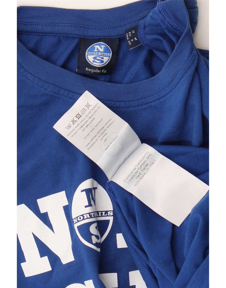 Camiseta gráfica masculina North Sails Top pequeno algodão azul