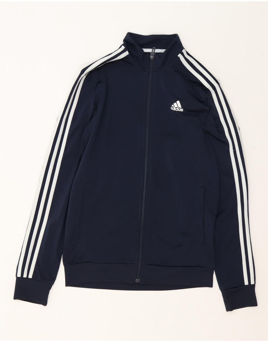 Adidas Mens Treino Top Jacket Pequeno Poliéster Azul Marinho