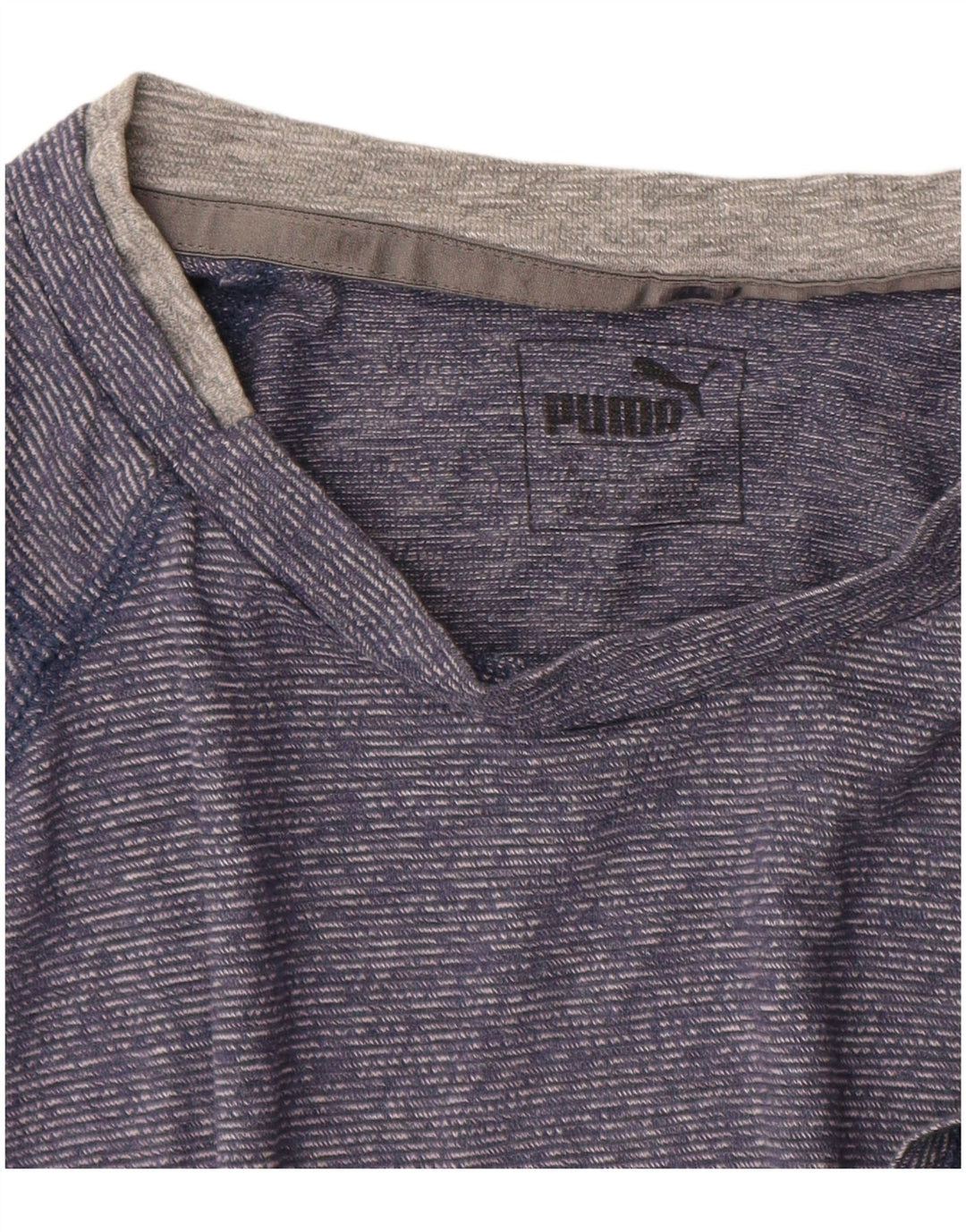 Camiseta masculina PUMA listrada azul média